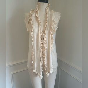 Ralph lauren 100% silk ruffle halter top blouse